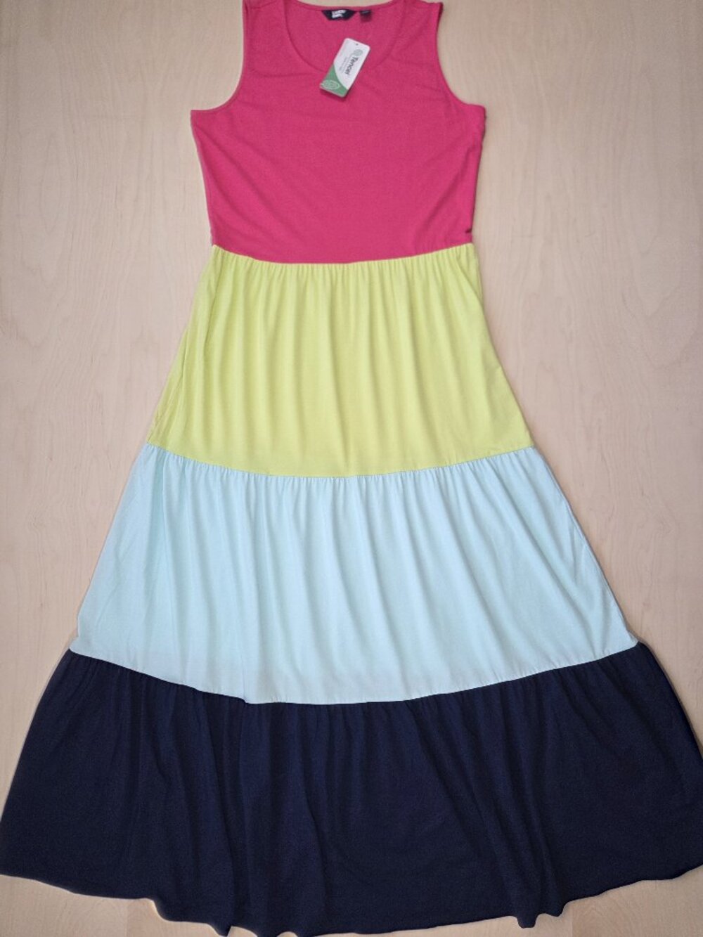 NEW Lands' End Women's Sleeveless Tiered Maxi Dress Womens Medium Tall